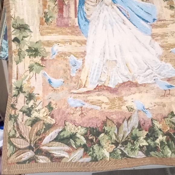 Vintage Wall Tapestry: Angel Of Light with Birds. - Picture 4 of 11